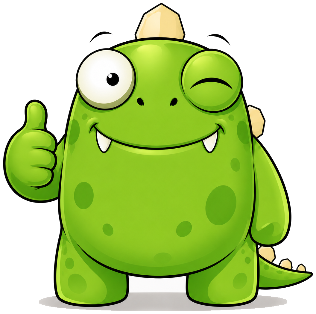 InsuranceMonster mascot giving a thumbs up